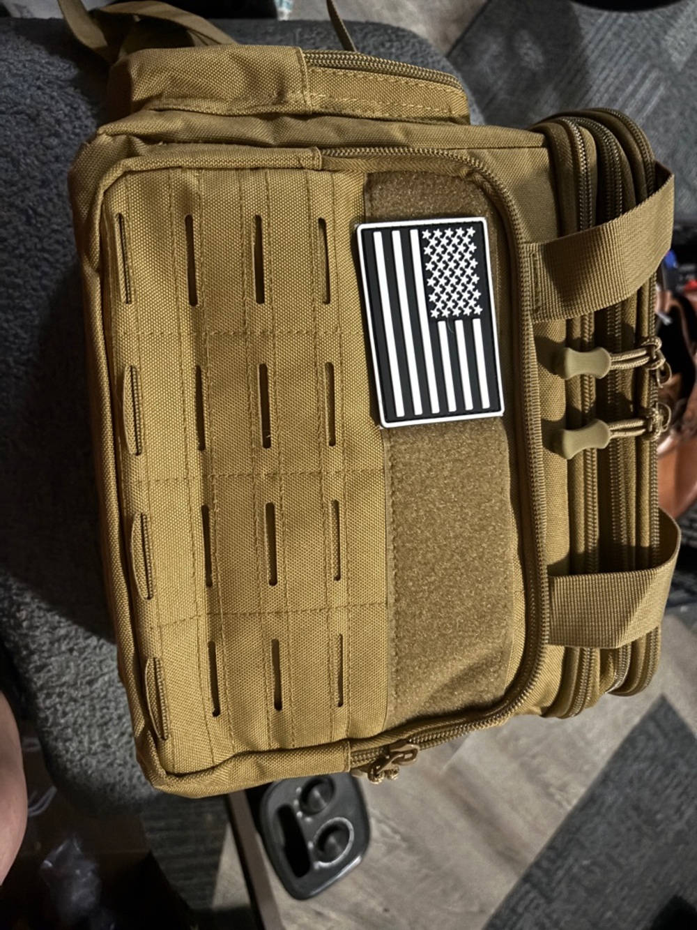 Rugged Tactical Sling Organizer Bag in Coyote Brown Insulated Lunch Box